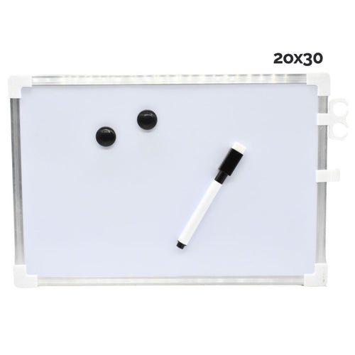 Pizarra Blanca 30x20 cm | Incluye 2 Imanes y Plumó