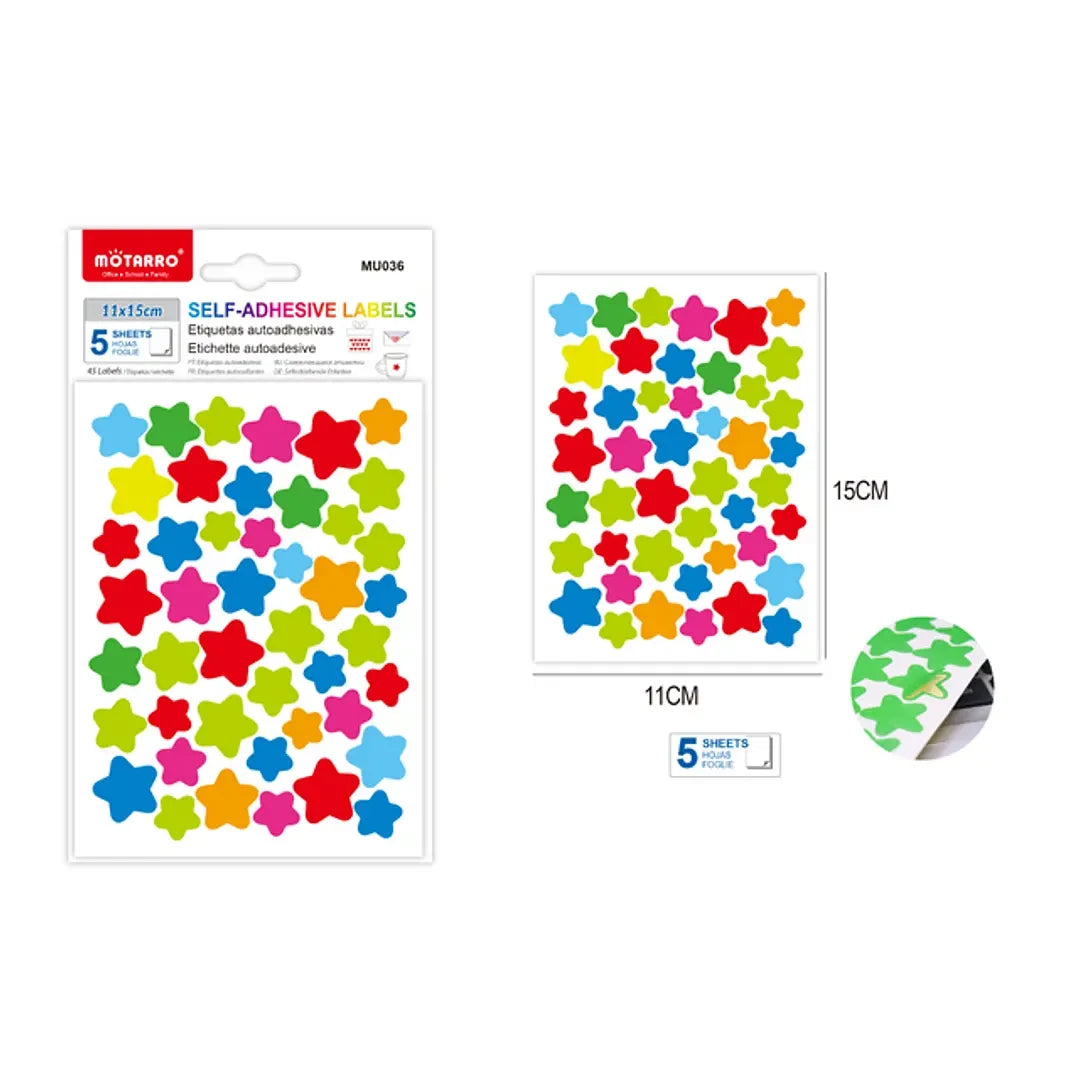 Set de Stickers Estrellas de Colores