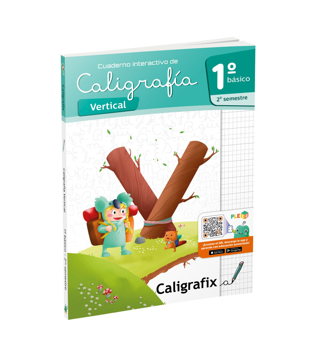 Libro Caligrafía Vertical 1ro básico 2do semestre Caligrafix