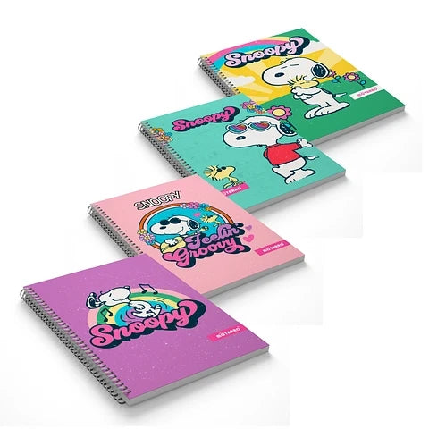 Pack 4 Cuaderno Universitario 100 hjs 7mm Snoopy  
