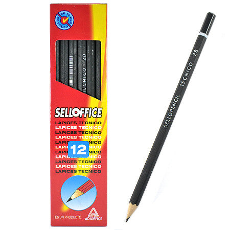 Lápiz Grafito 2B Sello Office