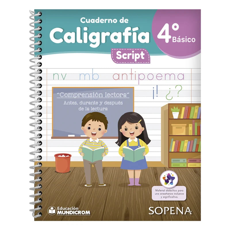 Libro Script Caligrafía Horizontal 4to Básico Sopena