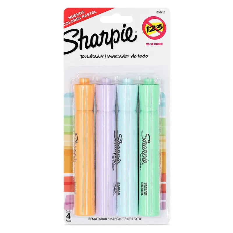 Set 4 Destacadores Pasteles Sharpie 