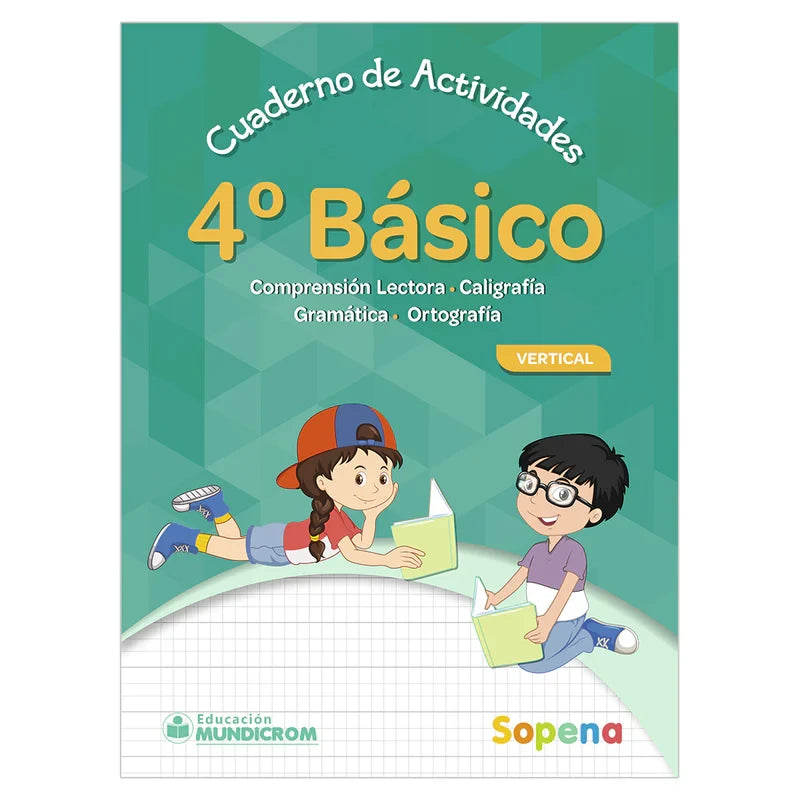 Libro Actividades Caligrafía Vertical 4to Básico Sopena