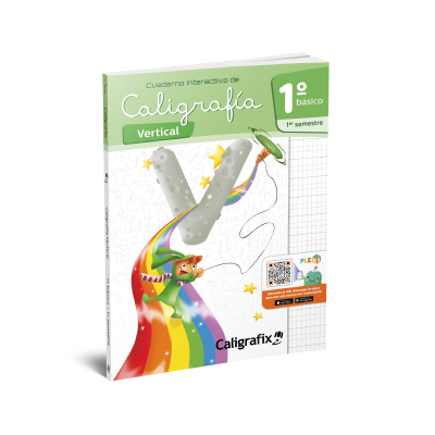 Libro Caligrafía Vertical 1ro básico 1er semestre Caligrafix 