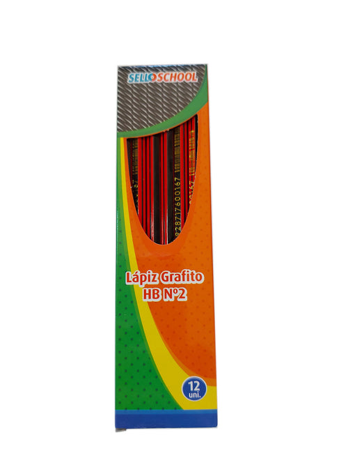 Lápices grafito Hexagonal 12 u SelloSchool