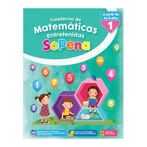 Libro Actividades Matemáticas Entretenidas 1ro Básico Sopena