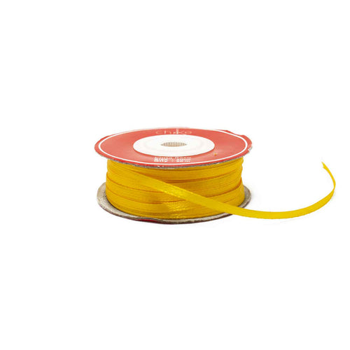 Cinta Bebe Raso Satín Amarillo (1cm x 20 Mt)