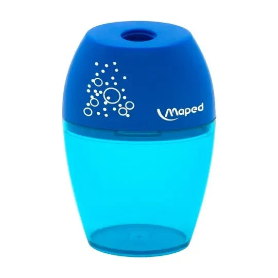 Sacapuntas Simple Maped con Depósito Azul