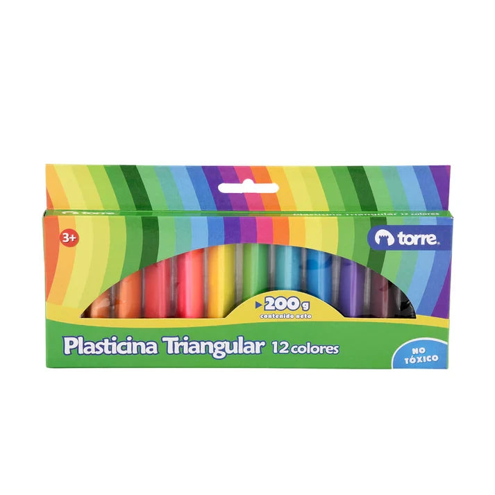 Plasticina Triangular Torre | 12 Colores