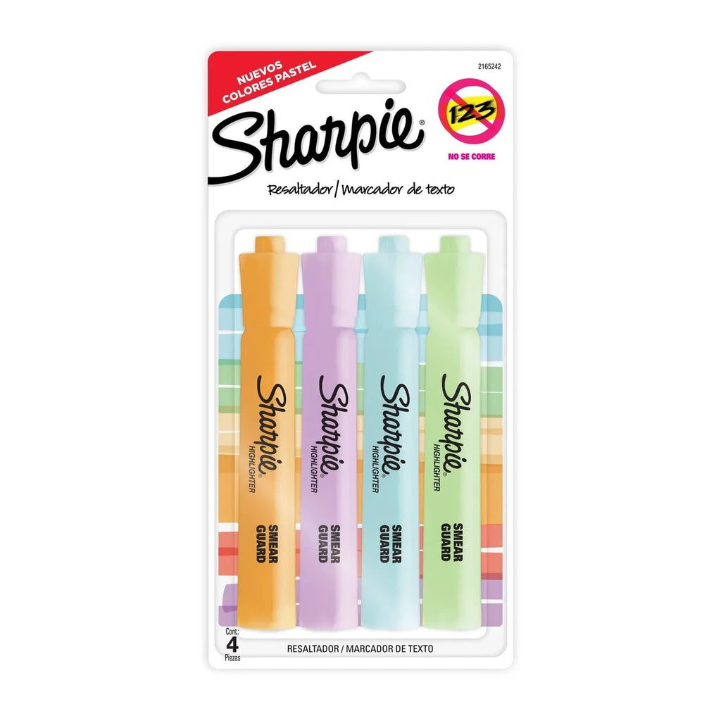 Set 4 Destacadores Pasteles Sharpie 
