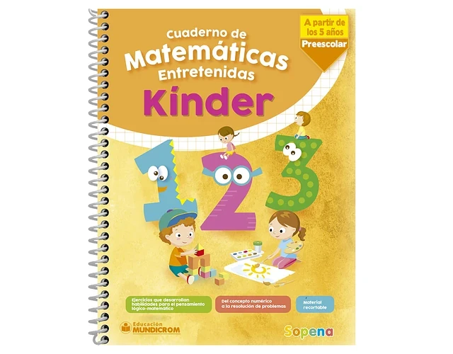 Libro Actividades Matemáticas Entretenidas Kinder Sopena
