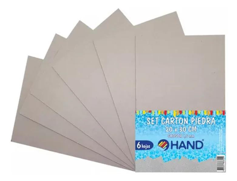 Estuche Cartón Piedra Hand | 6 Pliegos | 20x30cm
