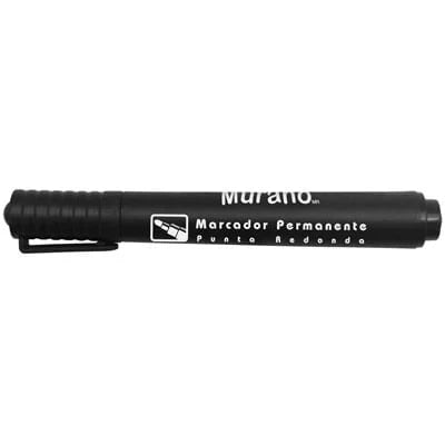 Marcador Permanente Punta Redonda Negro Murano
