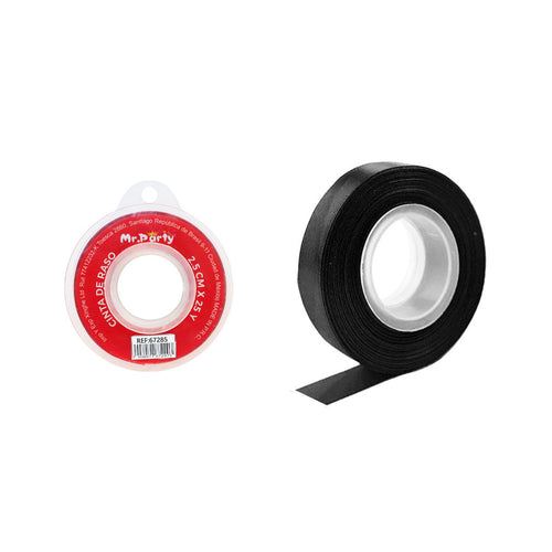 Cinta Raso Tela 1.5cmx25y Negro 