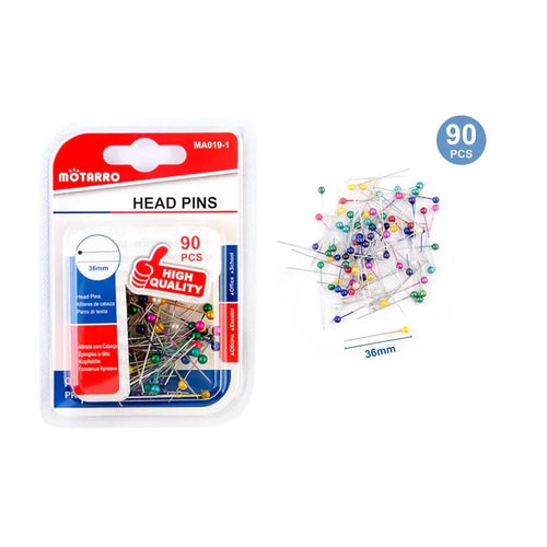 Alfileres de Cabeza Multicolor | 90 Unidades
