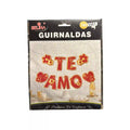 Guirnalda "Te amo" de 3 metros para decoración de fiestas y celebraciones románticas