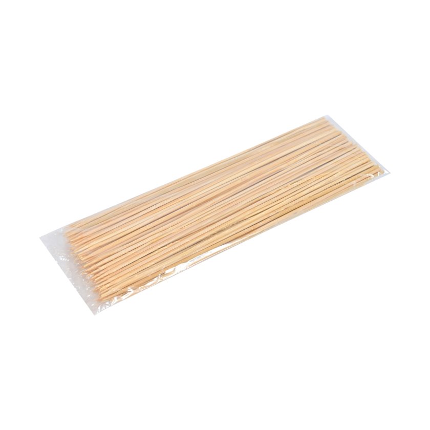 Palos de brocheta delgados de bambú de 20 cm, paquete de 50 unidades