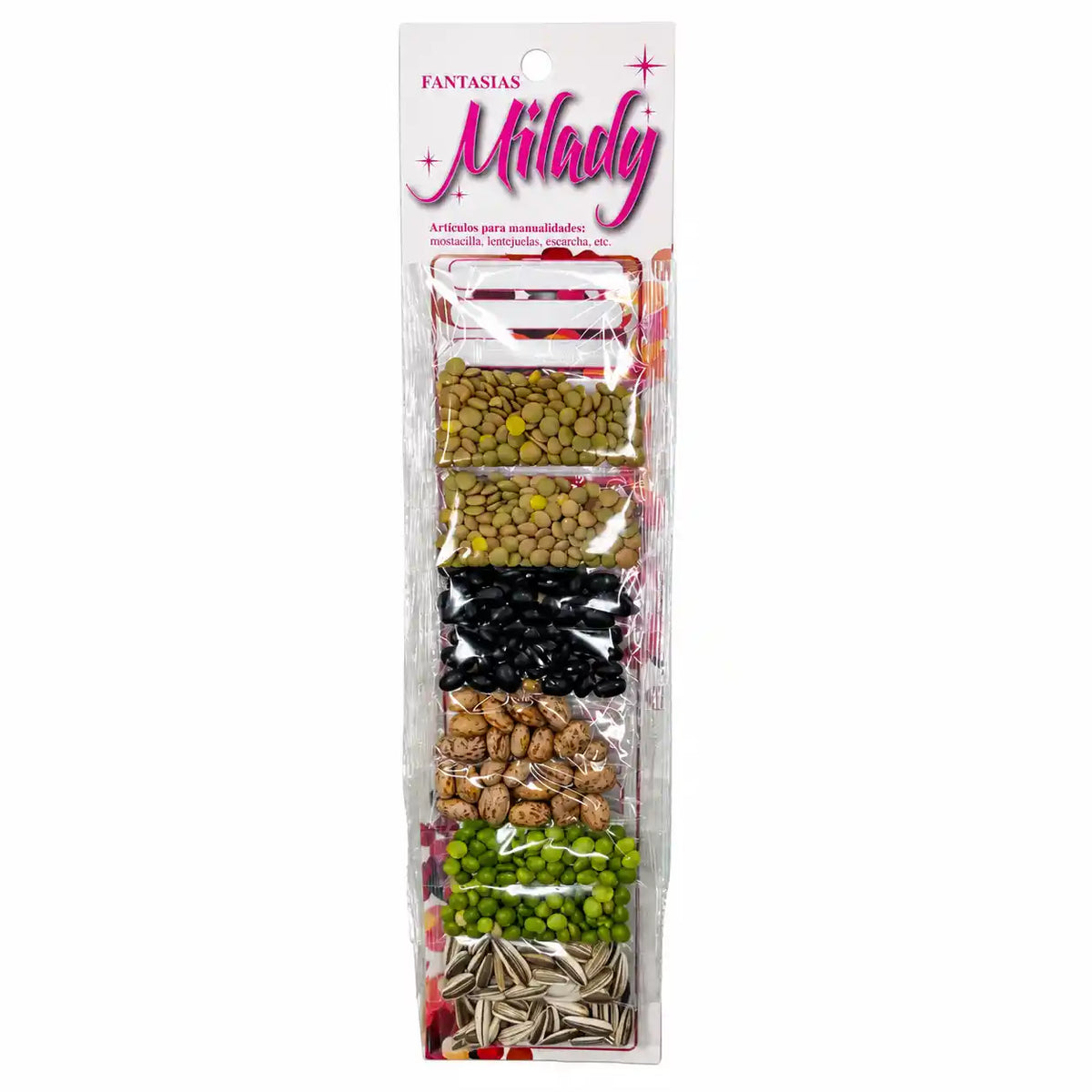 Set de semillas surtidas para manualidades, 10 sobres, incluye lentejas, porotos y arvejas
